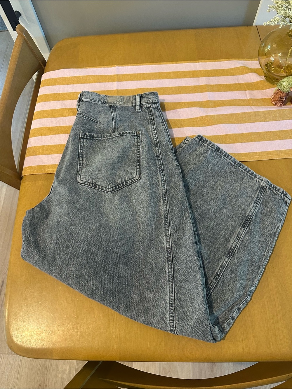 We The Free Acid Wash Gray Boyfriend Jeans
